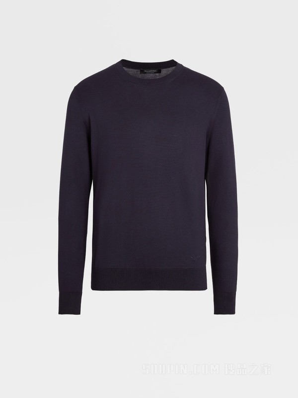 Premium 棉质针织圆领运动衫