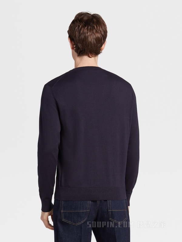 Premium 棉质针织圆领运动衫