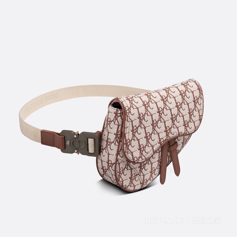 CACTUS JACK DIOR 迷你马鞍包 咖啡色提花面料 Dior and Cactus Jack Oblique 印花