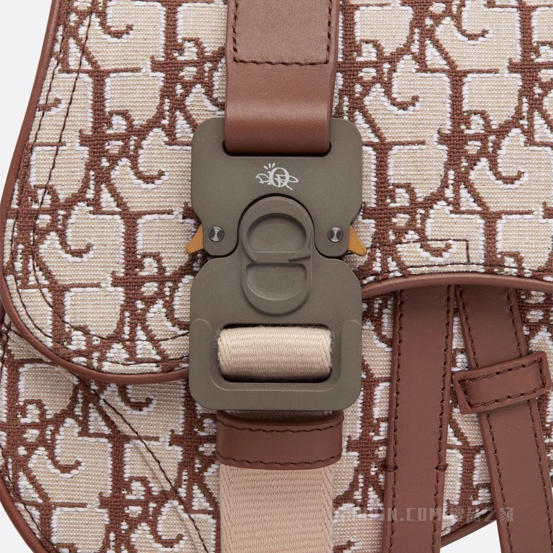 CACTUS JACK DIOR 迷你马鞍包 咖啡色提花面料 Dior and Cactus Jack Oblique 印花