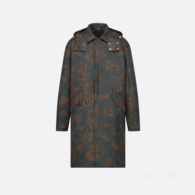 CACTUS JACK DIOR 可折叠派克大衣 灰色双面科技帆布