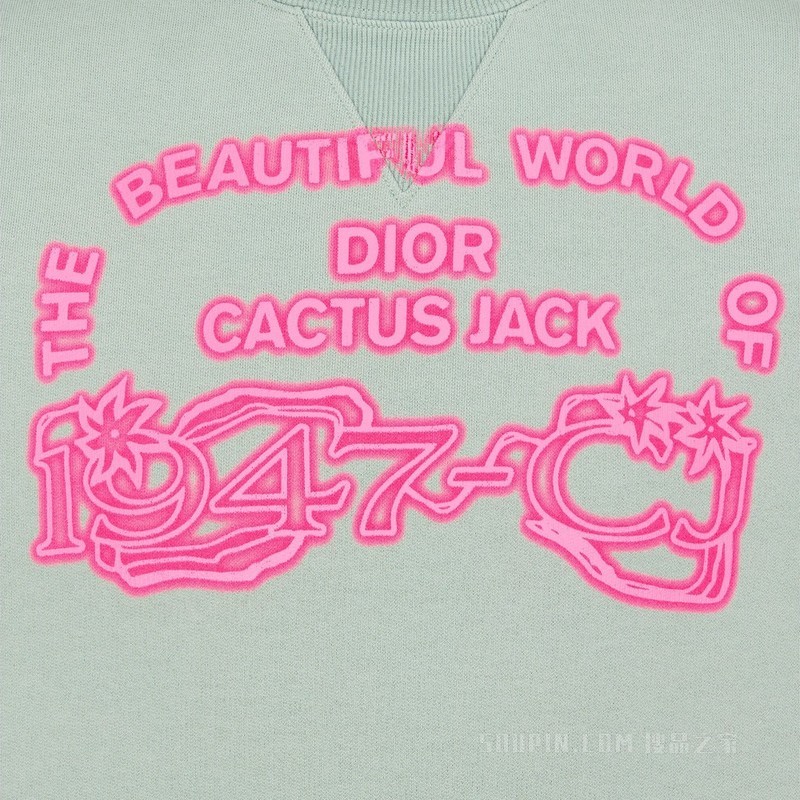 CACTUS JACK DIOR 卫衣 绿色棉质起绒面料