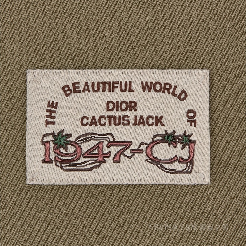 CACTUS JACK DIOR Oblique 单西 咖啡棕色羊毛斜纹面料