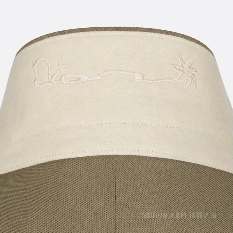 CACTUS JACK DIOR Oblique 单西 咖啡棕色羊毛斜纹面料