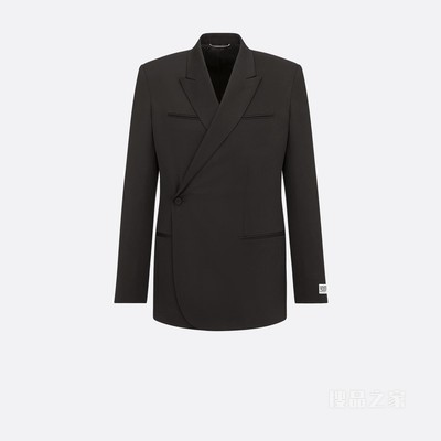 CACTUS JACK DIOR Oblique 单西 黑色羊毛斜纹面料