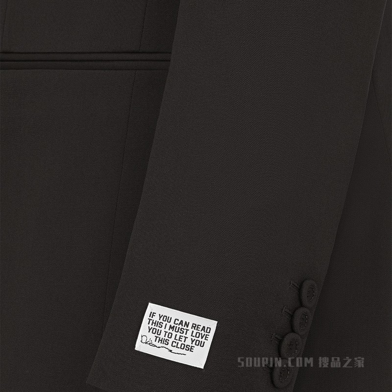 CACTUS JACK DIOR Oblique 单西 黑色羊毛斜纹面料