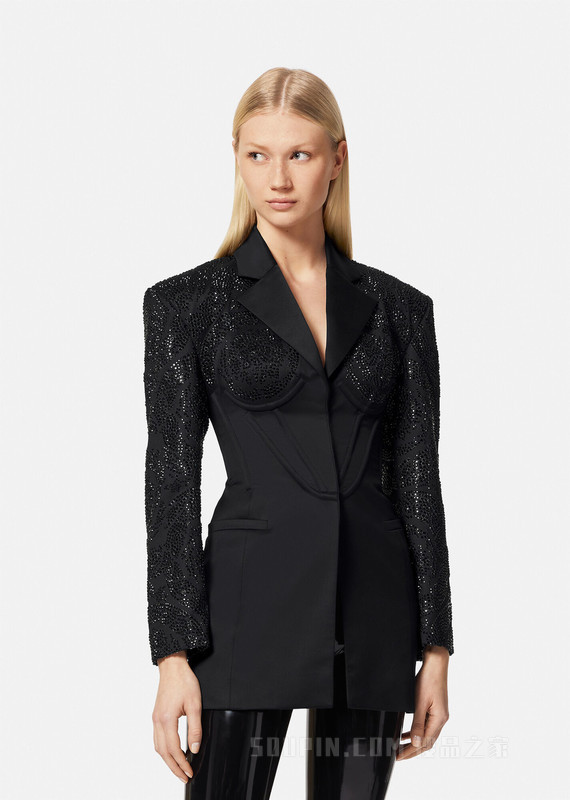 Barocco装饰束腰西装外套