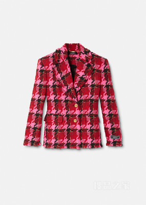 Medusa格纹粗花呢西装外套