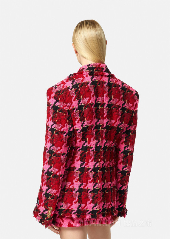 Medusa格纹粗花呢西装外套