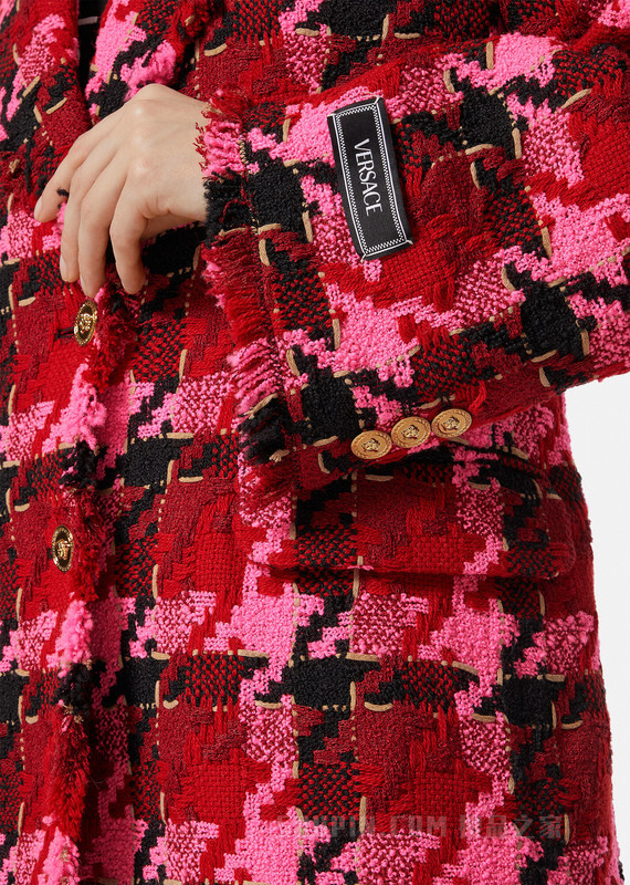 Medusa格纹粗花呢西装外套