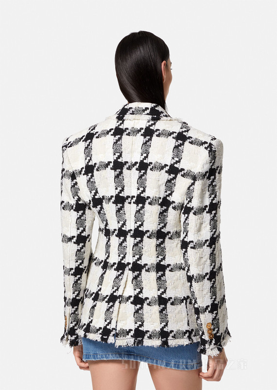 Medusa格纹粗花呢西装外套