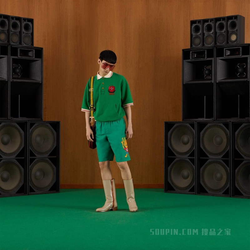 饰贴饰棉质卫衣 绿色