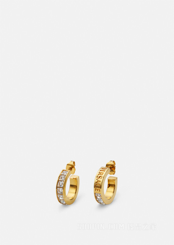 Versace Chain水晶环形耳环