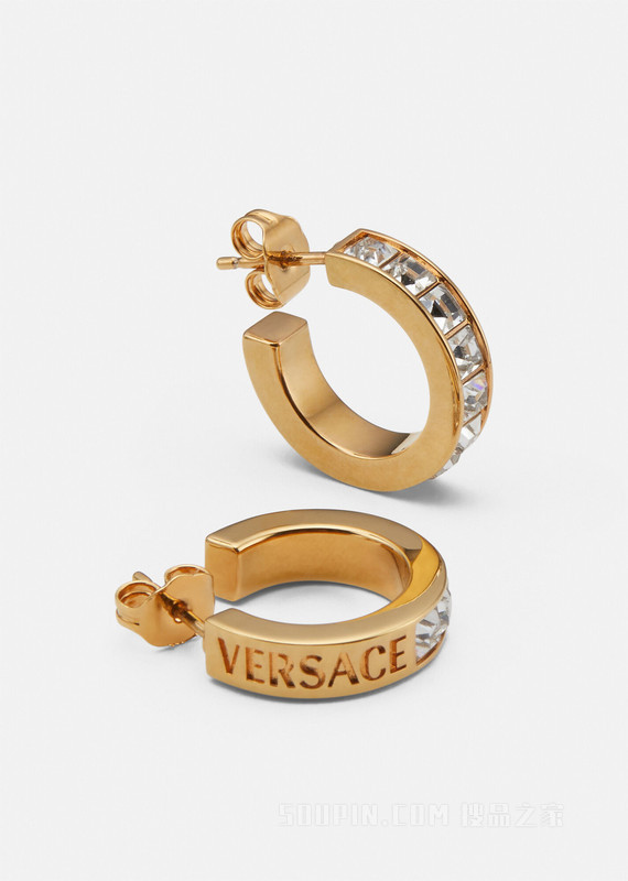 Versace Chain水晶环形耳环