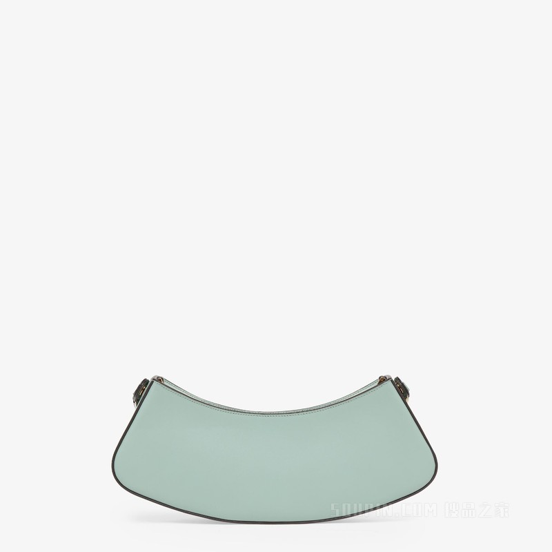 Fendi O'Lock Swing 薄荷绿皮革手拿包