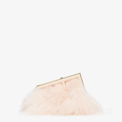 Fendi First小号手袋 浅粉红色狐狸皮草手袋