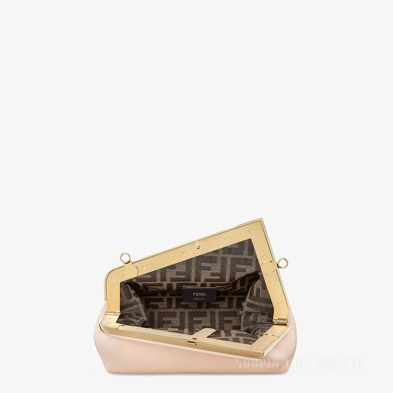 Fendi First小号手袋 浅粉色皮革手袋