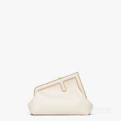 Fendi First小号手袋 山茶花白皮革手袋