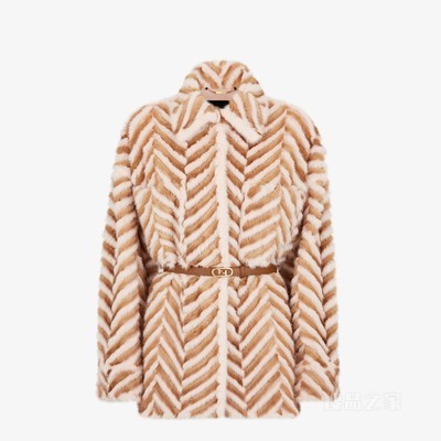 夹克 拼色貂毛夹克