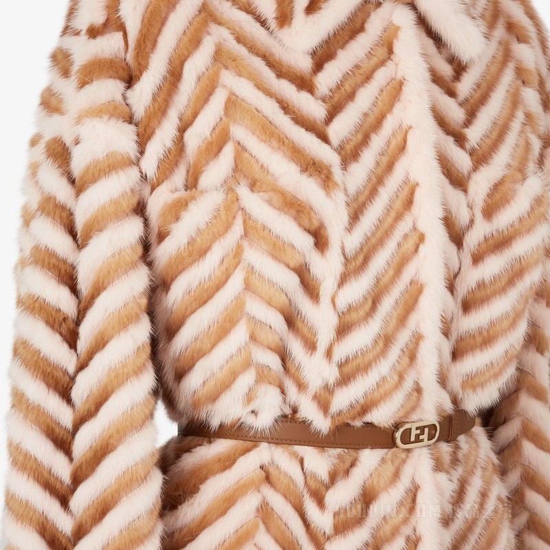 夹克 拼色貂毛夹克