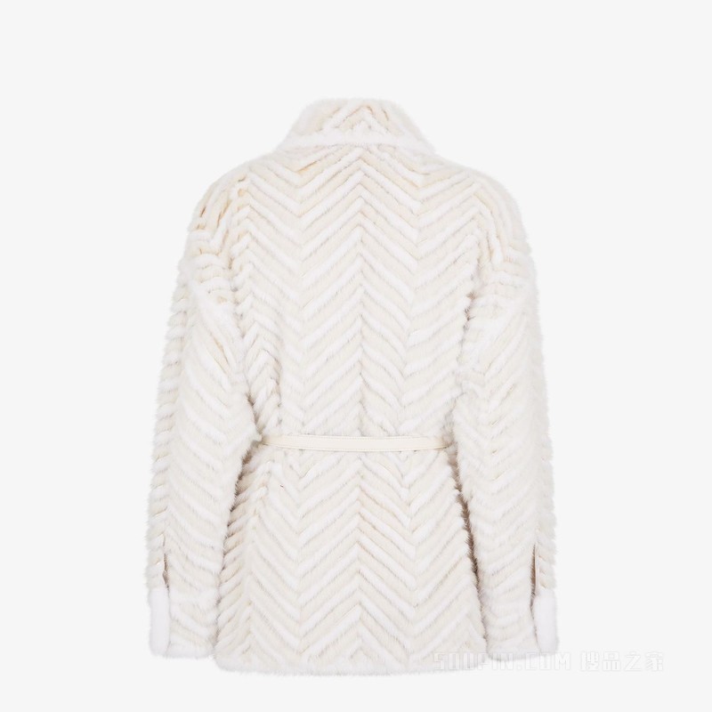 夹克 白色貂毛夹克