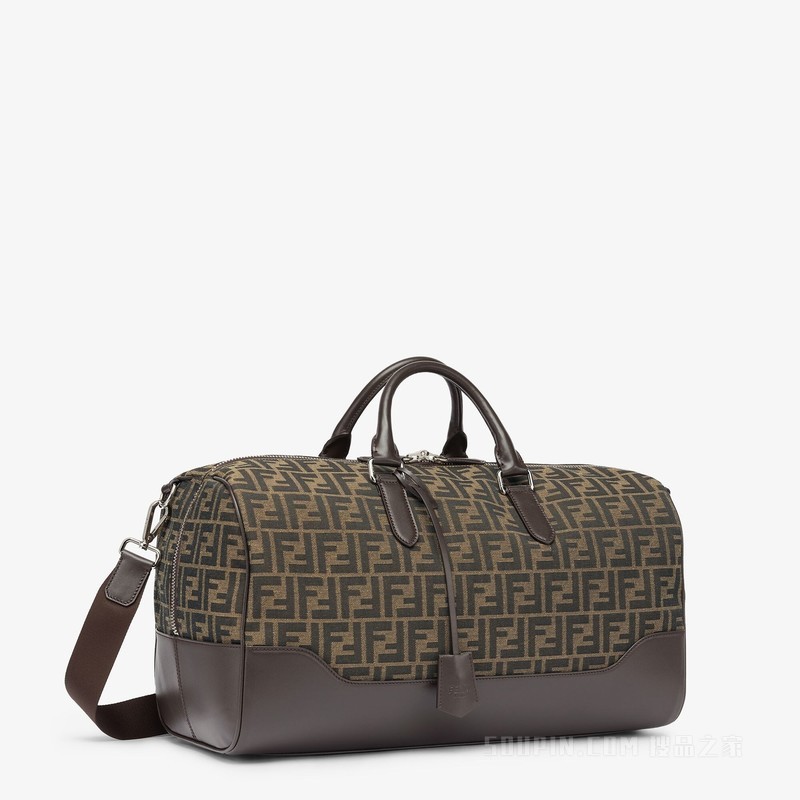 中号行李袋 大号棕色布料FF手袋