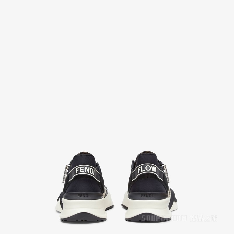 Fendi Flow 黑色皮革低帮鞋