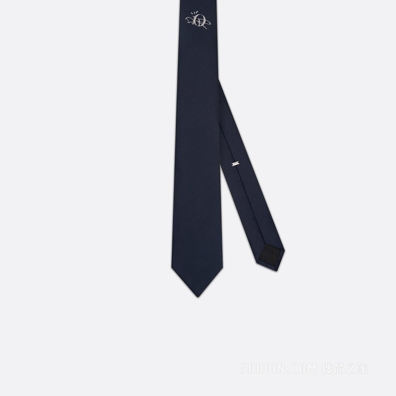 CACTUS JACK DIOR 领带 海军蓝色桑蚕丝