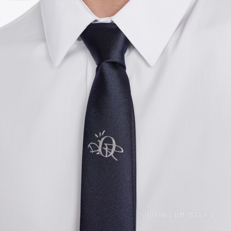 CACTUS JACK DIOR 领带 海军蓝色桑蚕丝