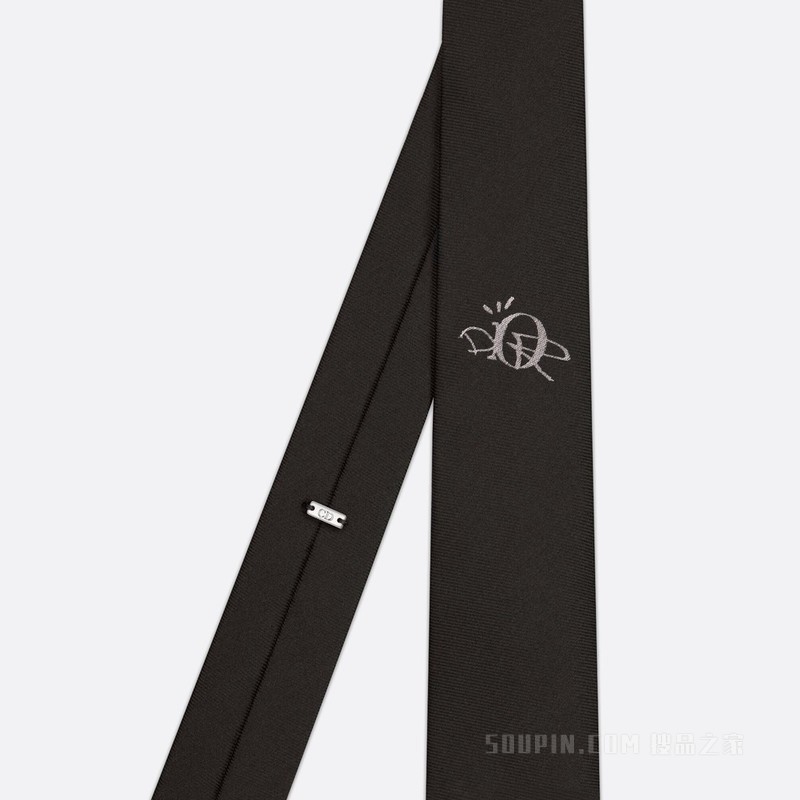 CACTUS JACK DIOR 领带 黑色桑蚕丝