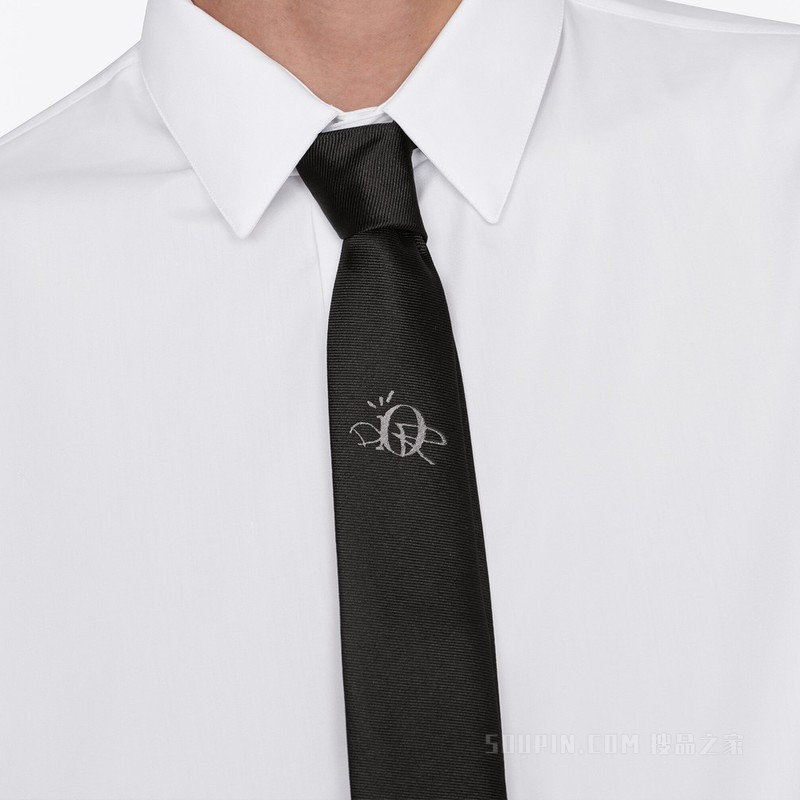 CACTUS JACK DIOR 领带 黑色桑蚕丝