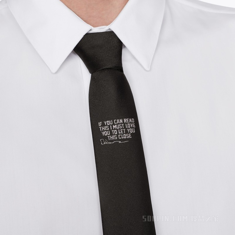 CACTUS JACK DIOR 领带 黑色桑蚕丝