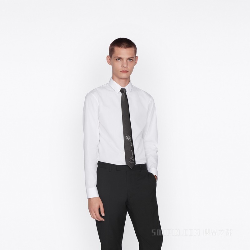 CACTUS JACK DIOR 领带 灰色桑蚕丝