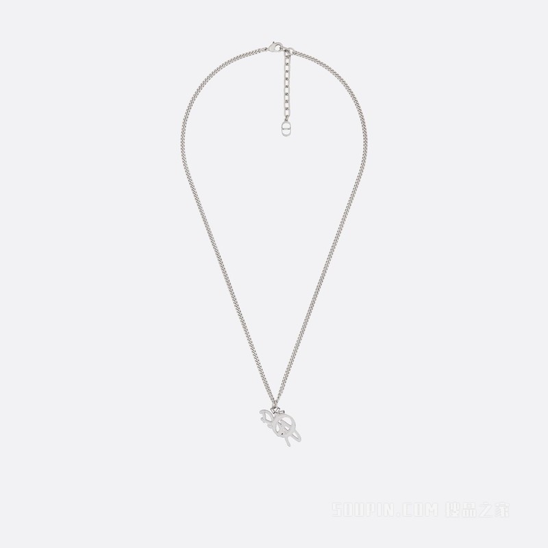 CACTUS JACK DIOR 吊坠项链 银色饰面黄铜, 白色树脂和仿水晶装饰