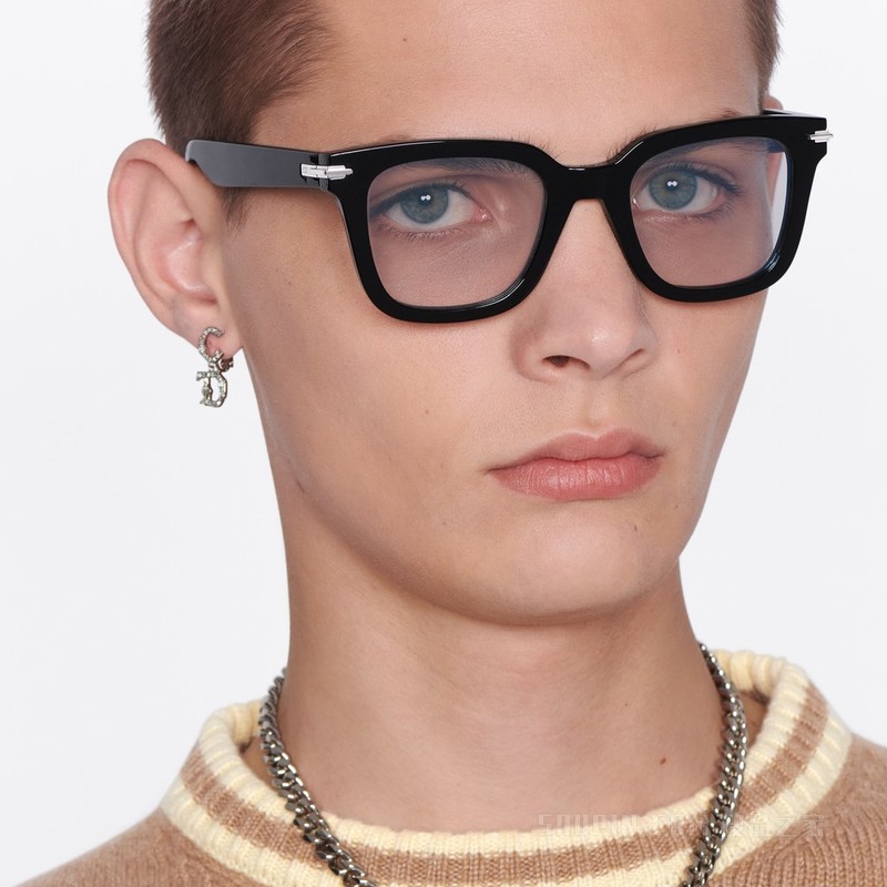 CACTUS JACK DIOR 链环项链 银色饰面黄铜搭配米色石饰和棕色树脂装饰