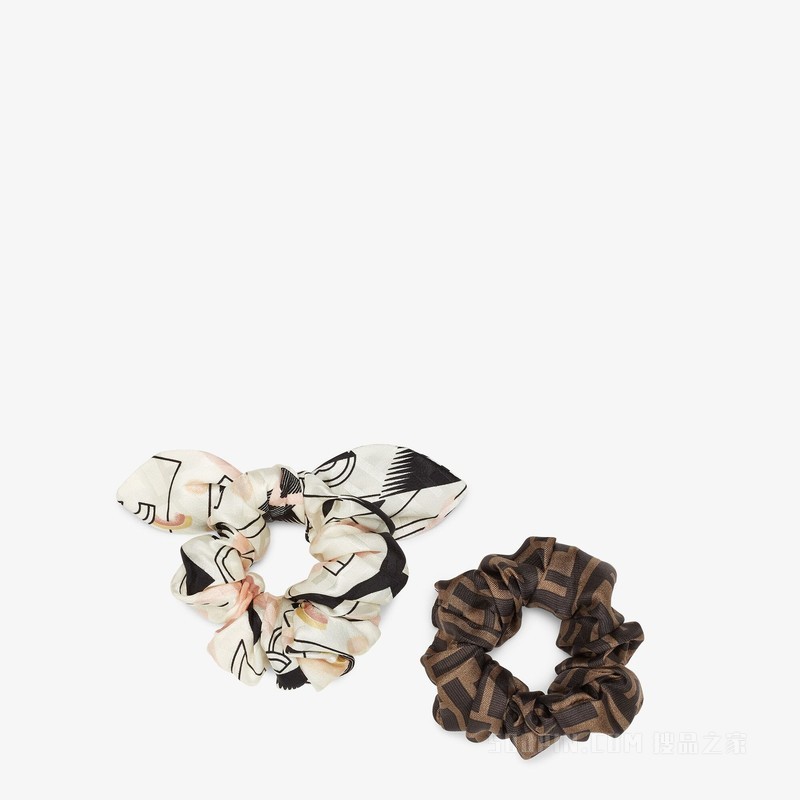 松紧发带 拼色有机桑蚕丝松紧发带双件套