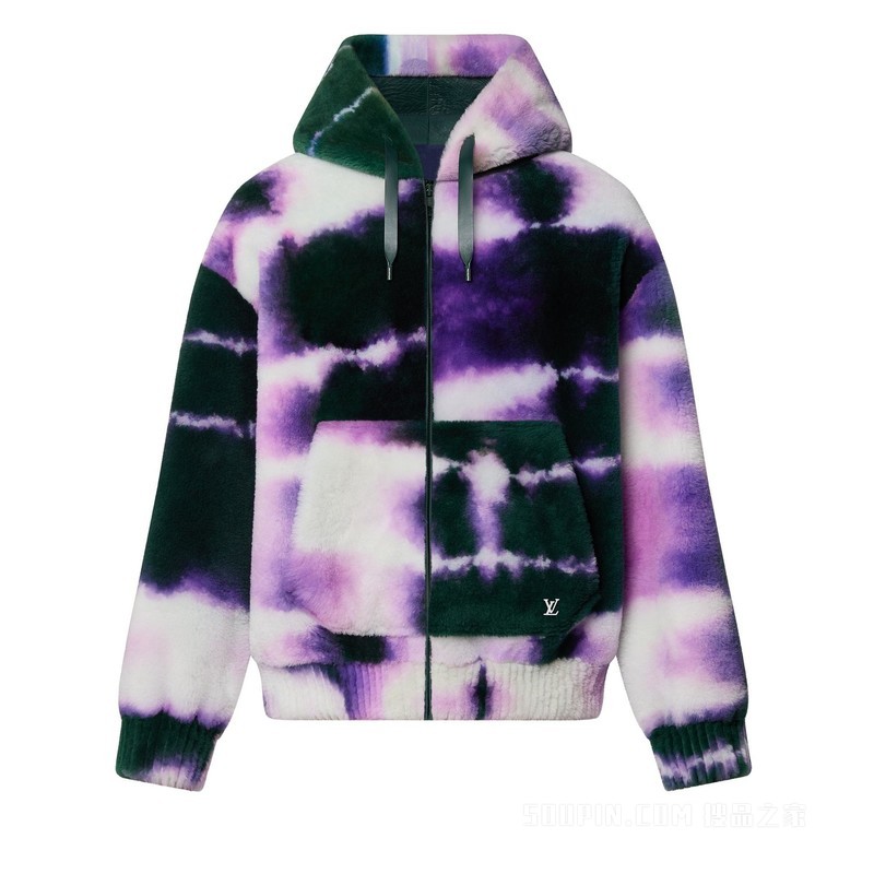 Tie-Dye Shearling Hoody