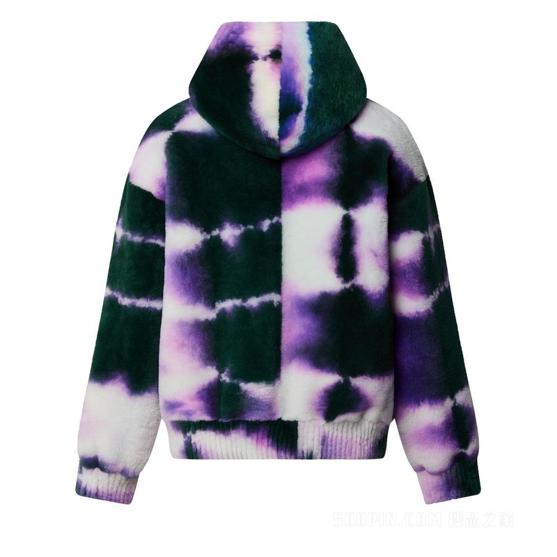 Tie-Dye Shearling Hoody