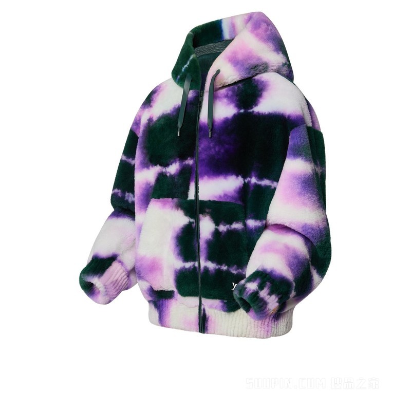 Tie-Dye Shearling Hoody