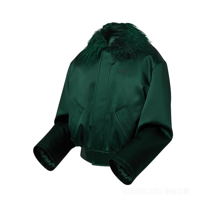 Satin Aviator Blouson