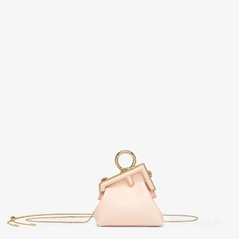 Fendi First吊饰Nano版 浅粉红色纳帕皮革吊饰