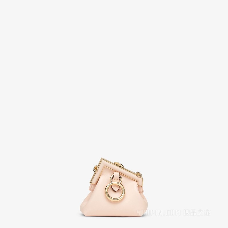 Fendi First吊饰Nano版 浅粉红色纳帕皮革吊饰