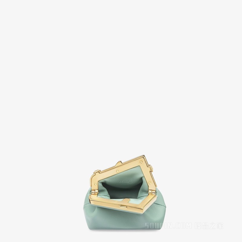 Fendi First吊饰Nano版 薄荷绿纳帕皮革吊饰