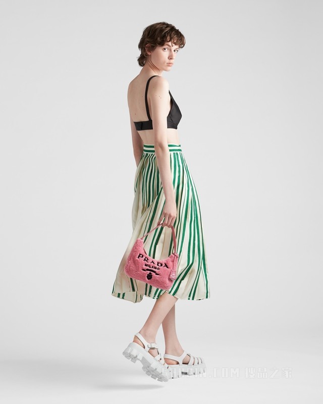 Prada Re-Edition 2000 毛圈织物Hobo腋下包