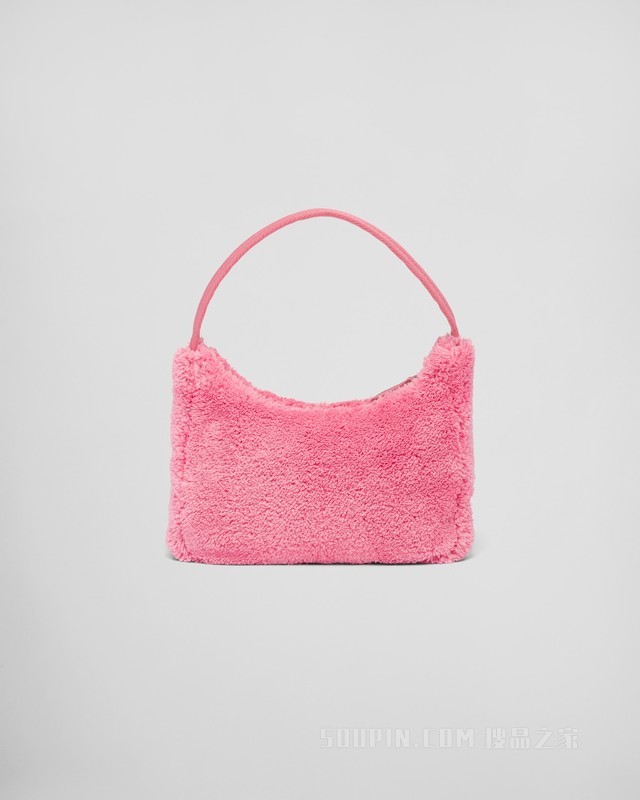 Prada Re-Edition 2000 毛圈织物Hobo腋下包