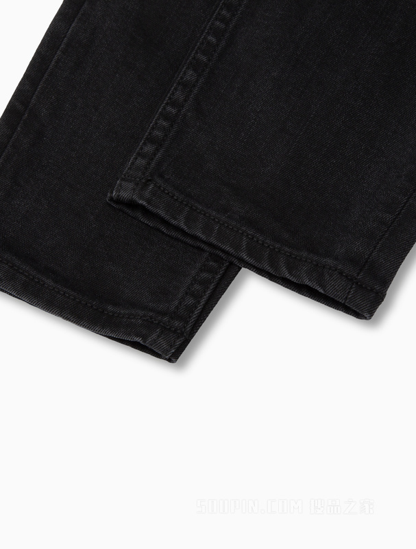 Calvin Klein 22秋冬女士双腰头LOGO贴片中腰紧身弹力牛仔裤J220057