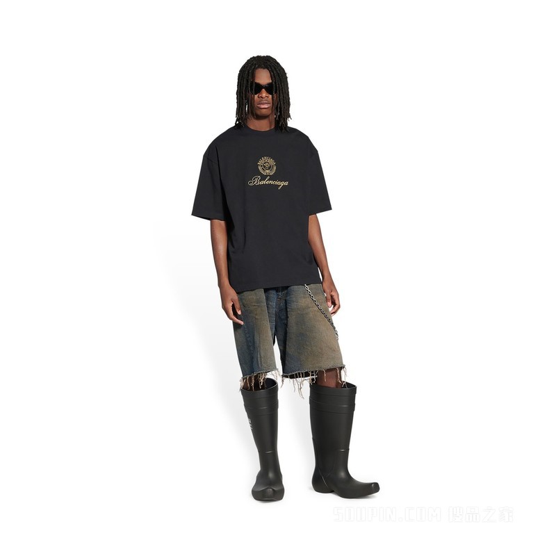 QIXI CREST中等剪裁T恤