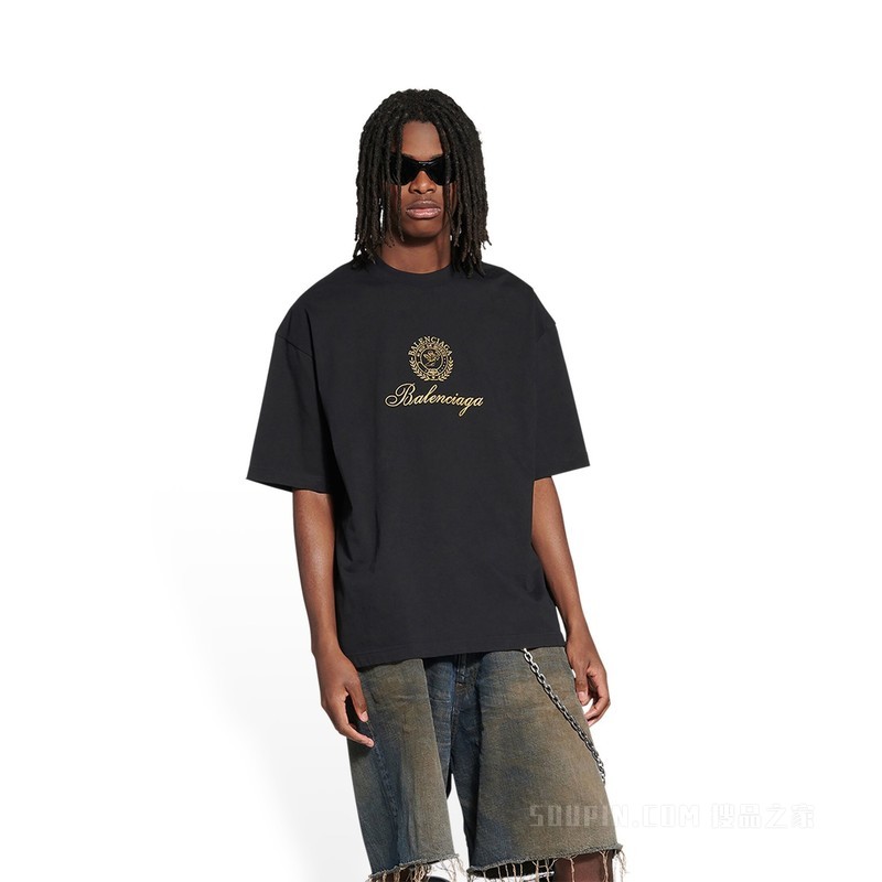 QIXI CREST中等剪裁T恤