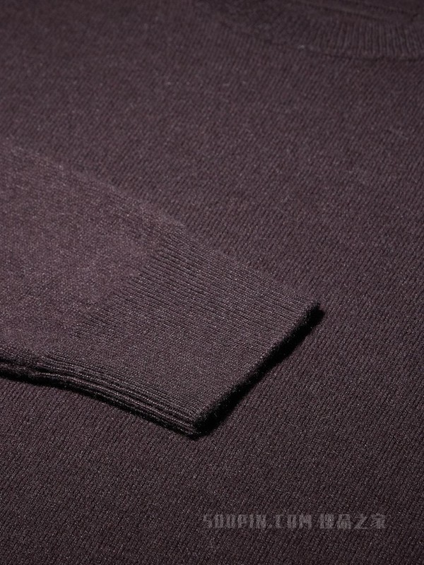 深紫色 Oasi Cashmere 圆领针织衫