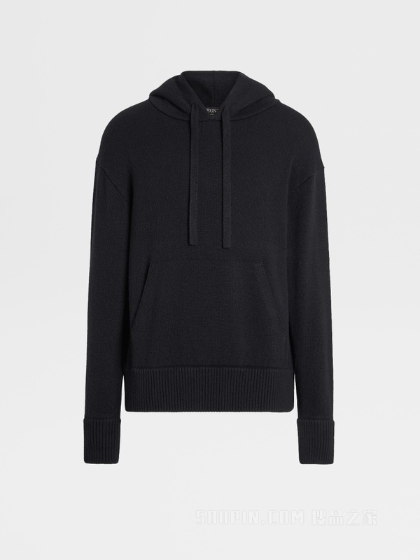 黑色 Oasi Cashmere 连帽衫